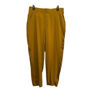 Athleta Mustard Yellow Women's Track Pants. Size 12 with front pockets
